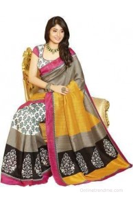 Gehna Sarees Self Design Fashion Silk Sari